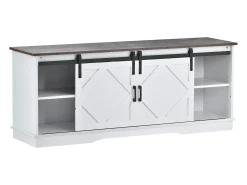 Móvel De Tv|Hauss Spole Suporte para TV com 2 portas de correr - Prateleiras ajustáveis ​​150 x 40 x 60 cm - Branco
