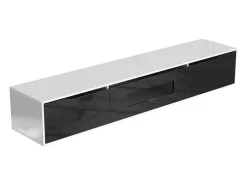 Suporte para TV em madeira e brilhante com iluminação LED multicolorida – Design moderno e harmonioso, 180 x 35 x 30 cm^ Móvel De Tv