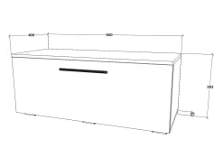 Online Suporte para TV haaus Kos, 1 porta, /Blanc Brillant, MDF, 95 x 40 x 39 cm Preto