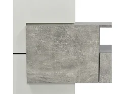 Outlet Suporte para TV LED, Móvel Alto para TV para Sala de Estar, com Espaço de Armazenamento, 200 x 30 x 60 cm, Branco e Cinza Cinzento