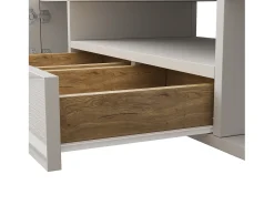 Online Suporte para TV LED, Móvel Alto para TV para Sala de Estar, com Espaço de Armazenamento, 150 x 30 x 50 cm, e Madeira Branco