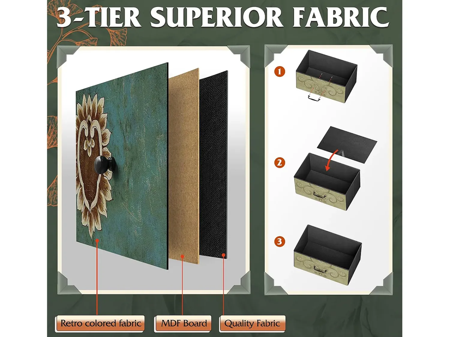 Móvel De Tv| Suporte para TV LED RGB – 4 gavetas vintage, estrutura de metal, prateleira ajustável, 108x30x57 cm Natural claro