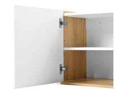 Móvel De Tv| Suporte para TV, painel baixo em madeira e , que pode ser montado na parede ou colocado no chão. Branco