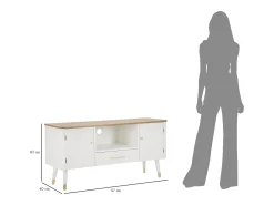 Móvel De Tv| SUPORTE TV MATERA CM 117X40X60 Branco
