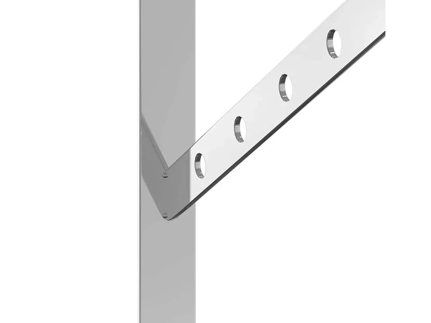 Prateleira*vidaxl Suportes prateleira 4pcs 40x2,5x25 cm aço inoxidável Prateado