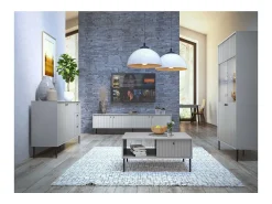 Mesa De Centro*Meublorama Table Basse 1 Clapet - Salon- Collection ISIS Cinzento