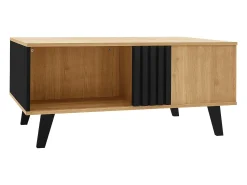 Tavolino da caffè 100 x 60 x 45 cm in legno colorato e design nero, tavolo da soggiorno con cassetto tavolino laterale^ Mesa De Centro