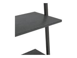 Prateleira*vidaxl Unidade 3 prateleiras inclinada 64x34x116 cm Preto