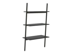 Prateleira*vidaxl Unidade 3 prateleiras inclinada 64x34x116 cm Preto
