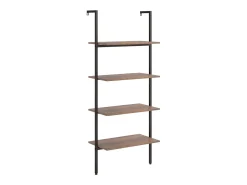 Prateleira| Unidade 4 prateleiras 64x35x152,5 cm -escuro e preto PT124136 Castanho