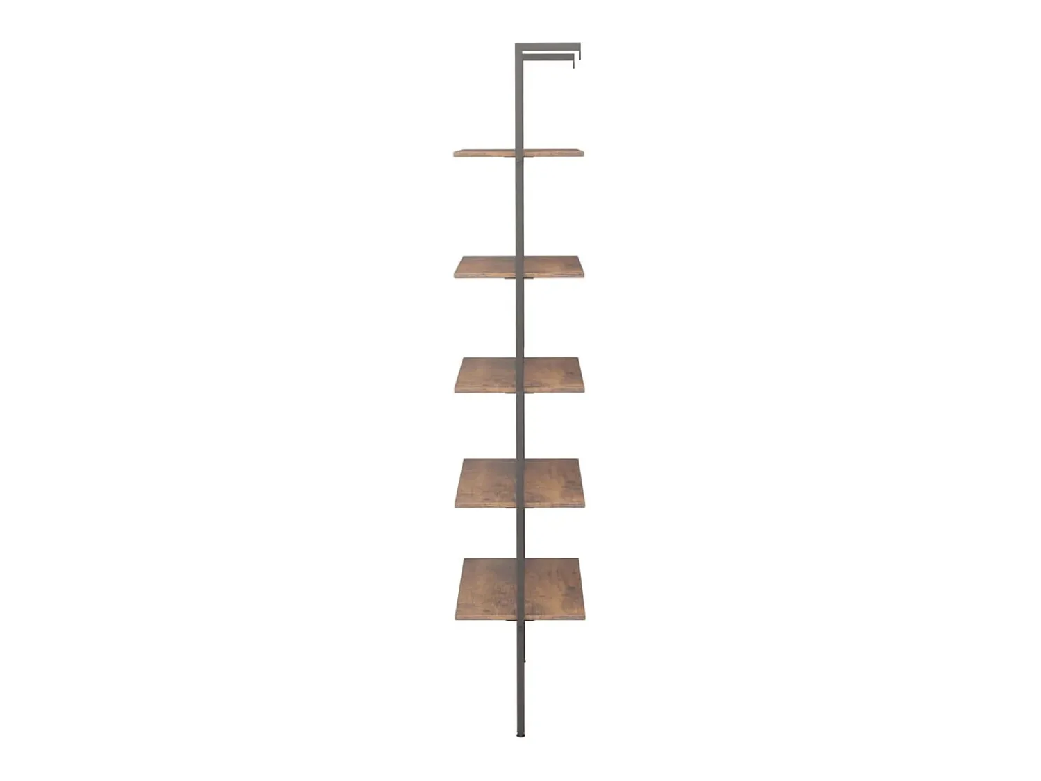vidaxl Unidade 5 prateleiras 64x35x185 cm -escuro e preto Castanho