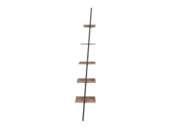 Prateleira| Unidade 5 prateleiras 64x34x185,5 cm -escuro e preto PT246267 Castanho