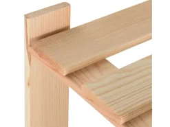Outlet Unidade arrumação 3 prateleiras 80x28,5x90 cm pinho maciço PT627289 Castanho
