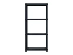 Unidade com 4 prateleiras 244x30,5x130 cm plástico PT123356 Preto