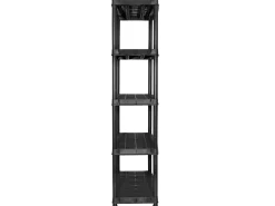 Prateleira| Unidade com 5 prateleiras 85x40x185 cm plástico PT914470 Preto
