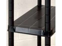 Prateleira* Unidade com 4 prateleiras 61x30,5x130 cm plástico PT488870 Preto