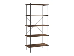 Prateleira| Unidade com 5 prateleiras 80x40x163 cm /natural PT775832 Preto