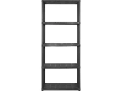 Prateleira* Unidade com 5 prateleiras 213x38x170 cm plástico PT711372 Preto