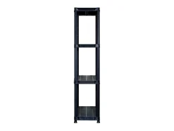 Prateleira| Unidade com 4 prateleiras 122x30,5x130 cm plástico PT573190 Preto