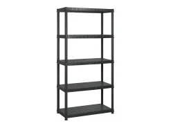 Unidade com 5 prateleiras 340x40x185 cm plástico PT263330^ Prateleira
