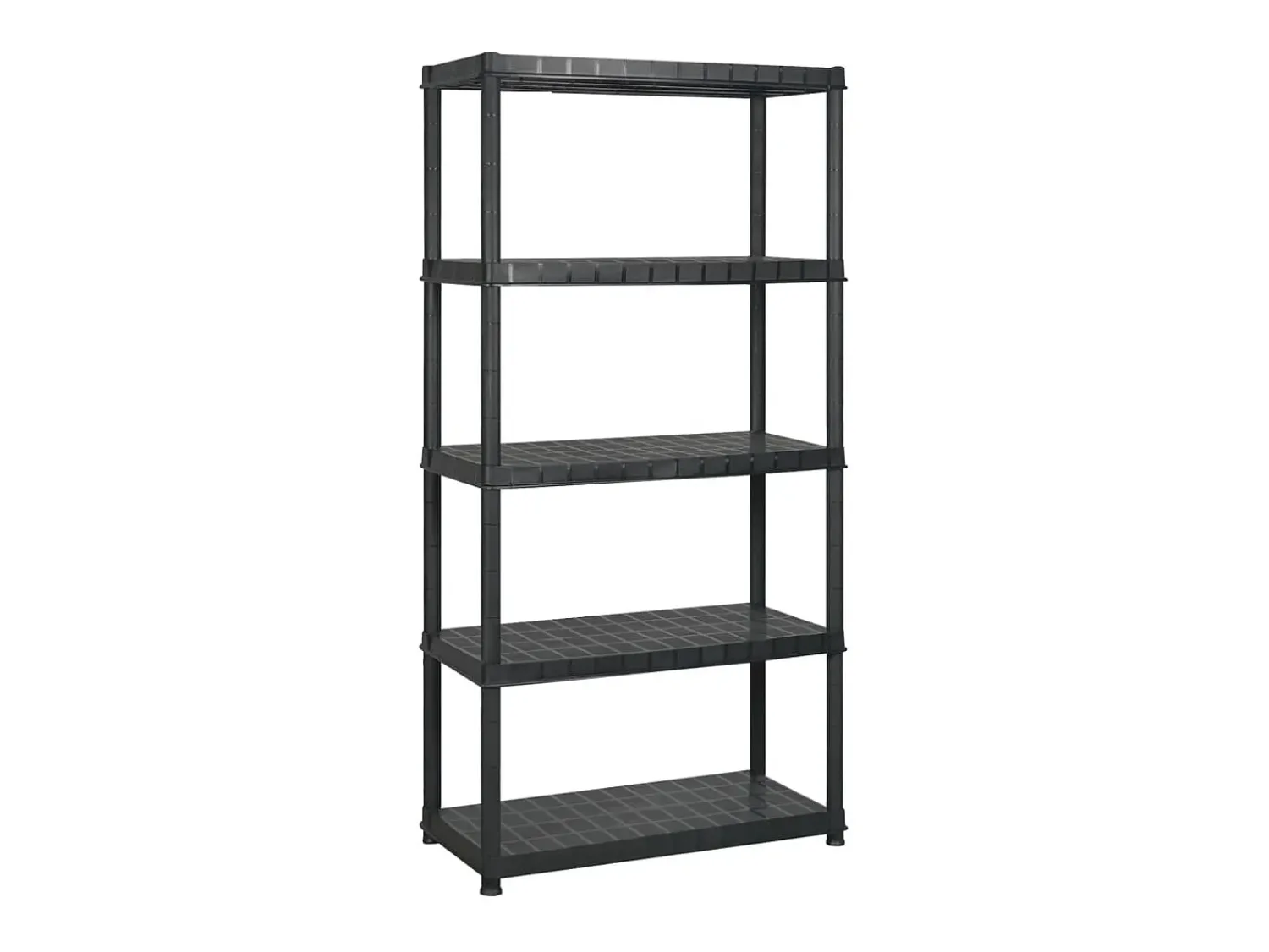 Unidade com 5 prateleiras 340x40x185 cm plástico PT263330^ Prateleira