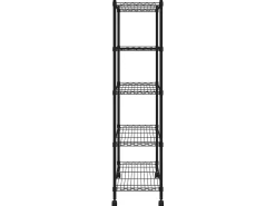 Prateleira| Unidade de 5 prateleiras com rodas 75x35x155 cm 250 Kg PT161805 Preto
