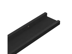 Prateleira*vidaxl Unidade de prateleiras com rebordo 2 pcs 40x9x3 cm MDF Preto