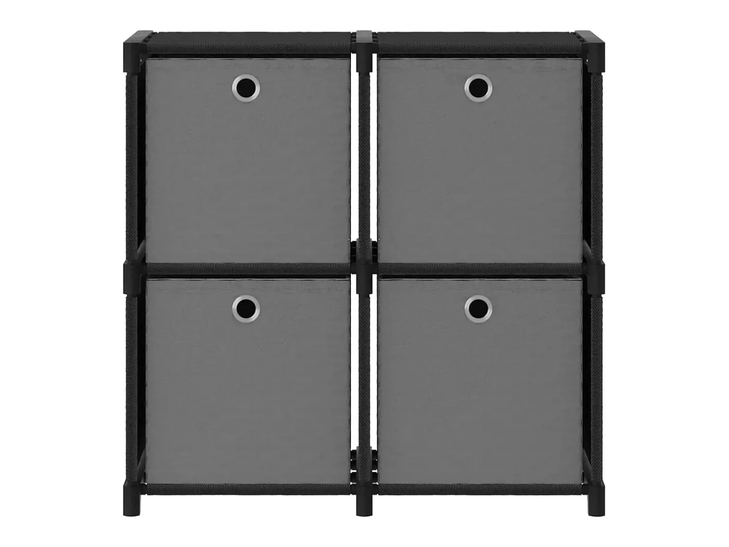 Unidade prateleiras 4 cubos c/ caixas 69x30x72,5cm tecido PT537102^ Prateleira