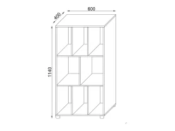 Móvel De Arrumação|VCM Cômoda em madeira | Prancha lateral com mezanino prático dividindo | Prateleira Record | Dimensões aprox. A. 120 x L. 60 x P. 40 cm - Woltino (Beech) Multicor