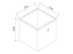VCM Conjunto de 6 Caixa Dobrável | Caixa Dobrável Caixa de Tecido | Caixa Dobrável | Dimensões aprox. A. 28 x L. 27 x P. 27 cm | Regalbox - Boxas (Laranja) Multicor