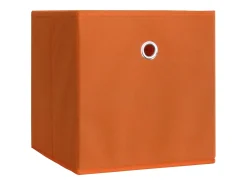 VCM Conjunto de 6 Caixa Dobrável | Caixa Dobrável Caixa de Tecido | Caixa Dobrável | Dimensões aprox. A. 28 x L. 27 x P. 27 cm | Regalbox - Boxas (Laranja) Multicor