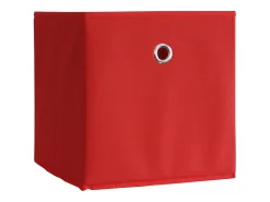 VCM Conjunto de 2 caixas dobráveis | Caixa dobrável Caixa de tecido | Caixa dobrável | Dimensões aprox. A. 28 x L. 27 x P. 27 cm | Prateleira - Boxas (Vermelho)^ Acessórios De Arrumação