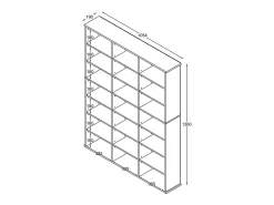 Móvel De Arrumação|VCM Madeira CD DVD Prateleira Estante Media Shelf Room Divider Decoração Prateleira Megosa M (Branco) Multicor