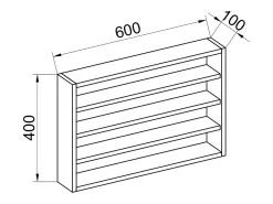 Best VCM prateleira pendurada | Dimensões aprox. A. 40 x L. 60 x P. 10 cm | Moderno e de poupança de espaço | Prateleira de parede - Osado M (Beech) Multicor