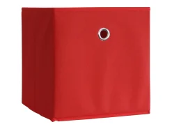 Hot VCM Set of 4 Folding Box | Caixa dobrável Caixa de tecido | Caixa dobrável | Dimensões aprox. A. 28 x L. 27 x P. 27 cm | Prateleira - Boxas (Vermelho) Multicor