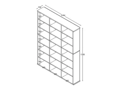 Móvel De Arrumação|VCM Wood CD DVD Prateleira Estante Media Shelf Room Divider Decoração Prateleira Megosa M (Beech) Multicor