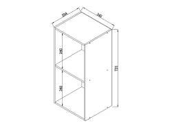 Móvel De Arrumação*VCM Wood CD DVD Shelf | Armazenamento | Dimensões A. 72 x L. 34 x P. 30 cm | Prateleira de Decoração | Estante - Mendas 2 Compartimentos (Branco) Multicor