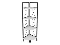 Sale VCM Wood Metal Corner Shelf Storage Stand Prateleira Estante Decoração Livros Stand Shelf Insasi 4 (Branco) Multicor