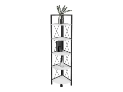 Prateleira|VCM Wood Metal Corner Shelf Storage Stand Prateleira Estante Decoração Livros Stand Shelf Insasi 5 (Branco) Multicor
