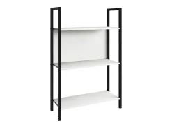 VCM Wood Metal Storage Stand Prateleira Estante Decoração Livros Stand Shelf Flakos 3 (Branco)^ Prateleira