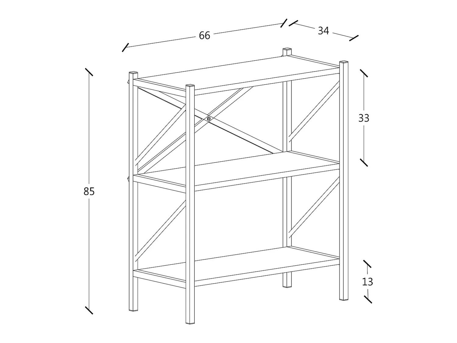 Biblioteca|VCM Wood Metal Storage Stand Shelf Bookshelf Decoração Livros Stand Shelf Insasi 2 (carvalho de mel) Multicor