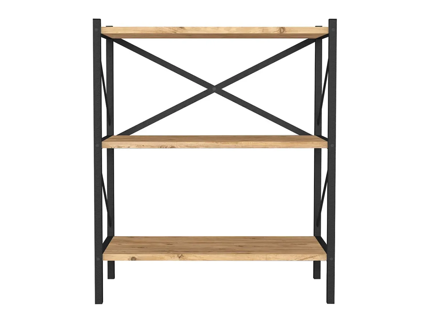 Biblioteca|VCM Wood Metal Storage Stand Shelf Bookshelf Decoração Livros Stand Shelf Insasi 2 (carvalho de mel) Multicor