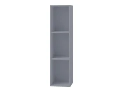 Clearance VCM Wood Records Shelf | Stand Shelf com 3 compartimentos para 100 Registros | Dimensões: A. 107 x L. 34 x P. 30 cm - Platto (Cinza) Multicor