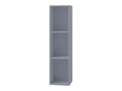 Clearance VCM Wood Records Shelf | Stand Shelf com 3 compartimentos para 100 Registros | Dimensões: A. 107 x L. 34 x P. 30 cm - Platto (Cinza) Multicor