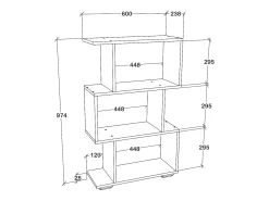 Prateleira*VCM Wood Room Divider Stand Shelf Bookshelf Decoração Livros Stand Shelf Palusa M (Branco) Multicor