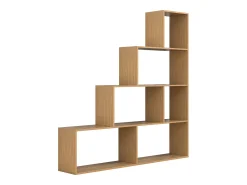VCM Wood Stand Stair Shelf Stepped Shelf Shelf Room Divider Bookshelf Dubila L (Beech)^ Prateleira