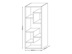 Prateleira|VCM Wood Storage | Bookcase | Dimensões A. 92 x L. 36 x P. 15 cm | Prateleira de mídia | divisória de quarto chique | Prateleira de suporte - Vilo (carvalho mel) Multicor
