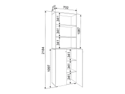 VCM XL Madeira Grande Sapato Gabinete Prateleira Botas Grandes BoardFurniture Lona 10 compartimentos (Branco / Faia)^ Móvel De Arrumação|Sapateira