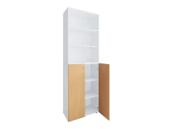 Móvel De Arrumação|Sapateira*VCM XL Madeira Grande Sapato Armário Sapato Rack Botas Grandes Mobiliário de Piso Lona 6 Compartimentos (Branco / Faia) Multicor