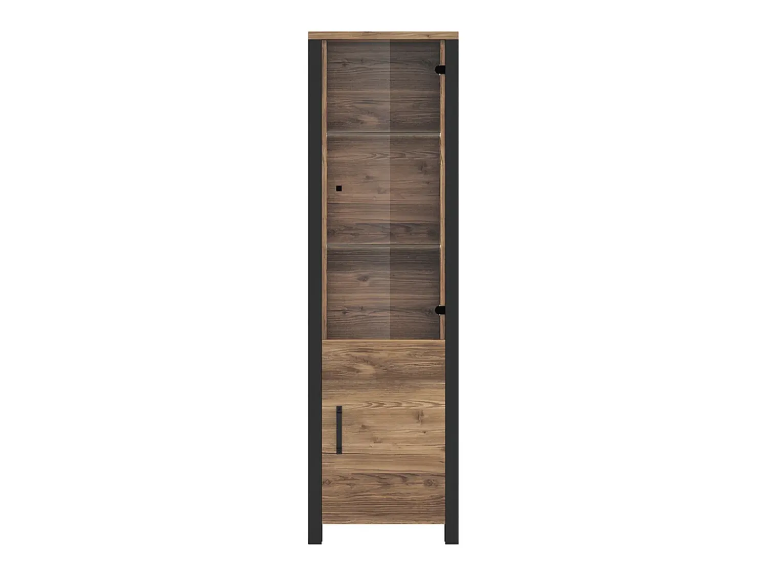 Vitrina|Petits-Meubles Vitrina de 2 portas Lyam em madeira e Preto